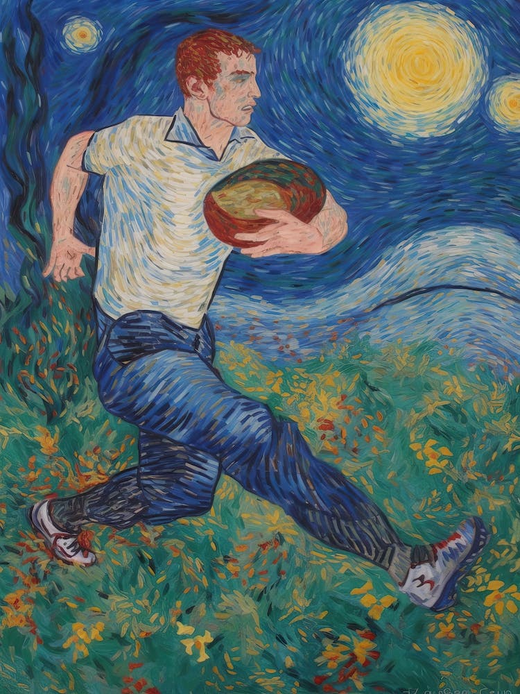 American Football In The Style Of Vang Gogh 3