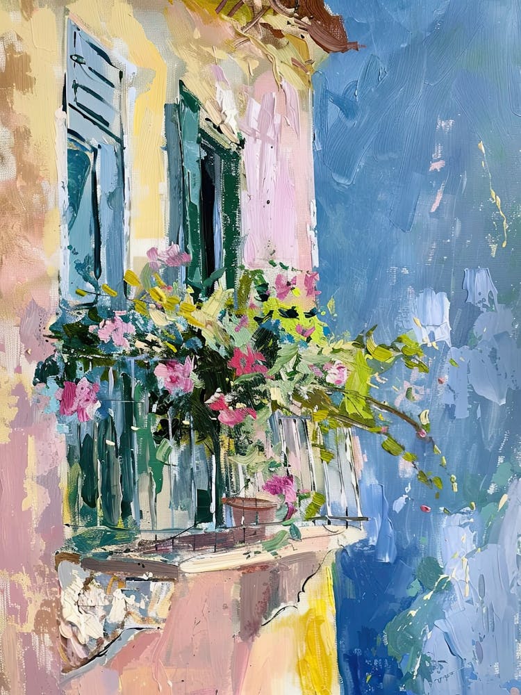 Balcony Painting In Amalfi 1