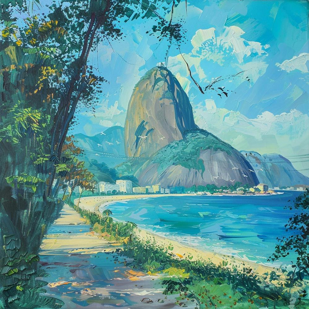 A Sugarloaf Mountain In Rio De Janeiro Oil Paint 1719996612 1