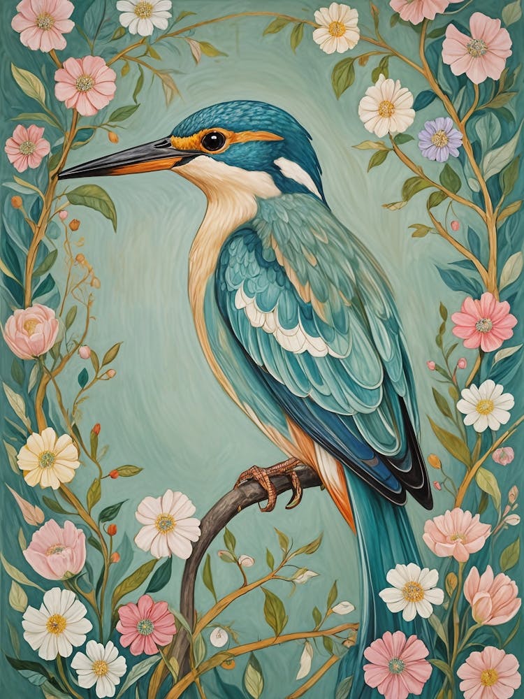 Floral Kingfisher 1