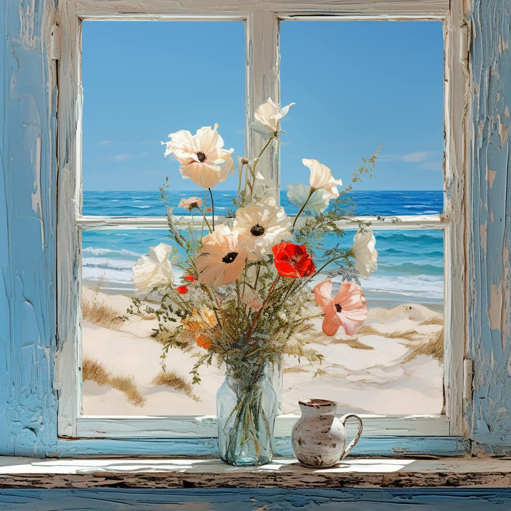 Window Sill With Flowers