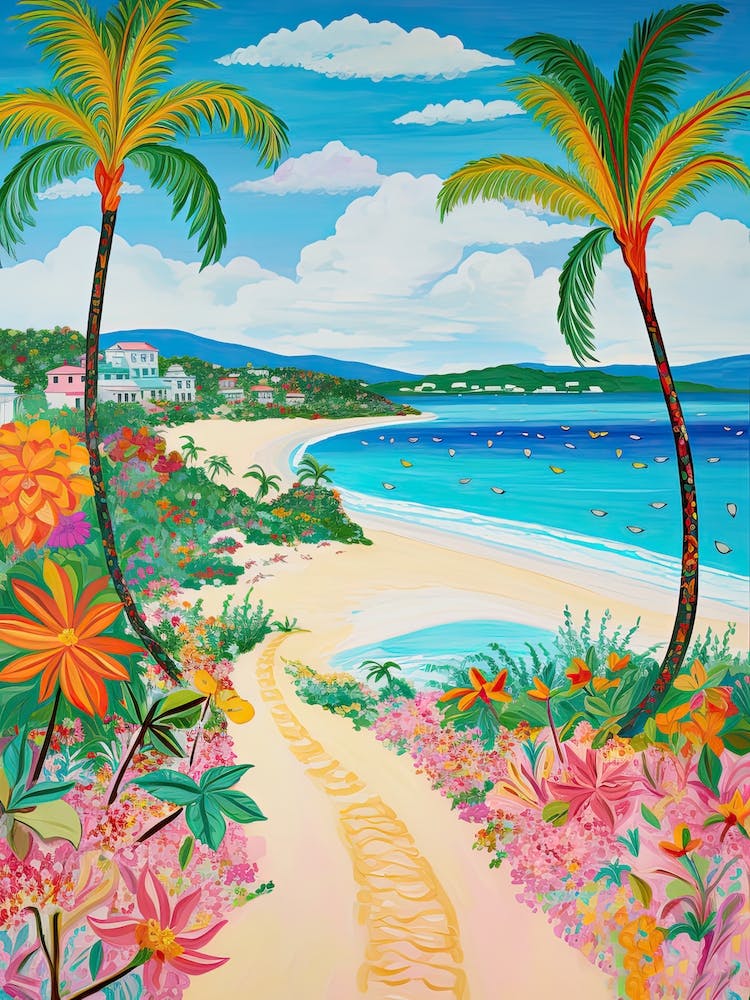 Shoal Bay, Anguilla, Matisse And Rousseau Style 4
