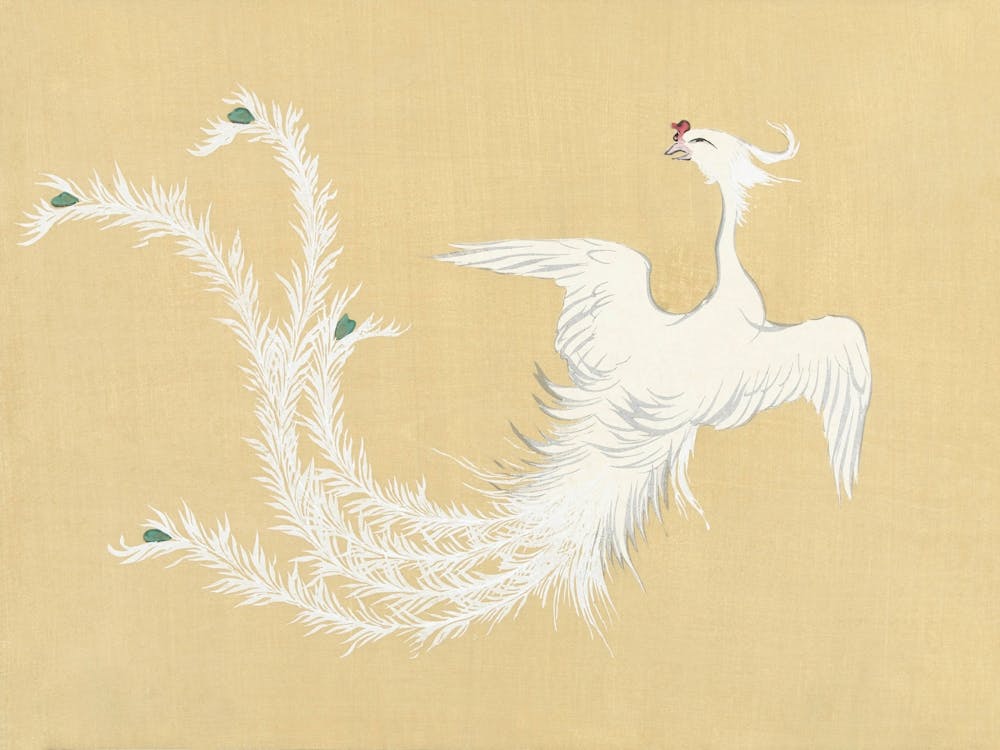 Bird From Momoyogusa –Flowers Of A Hundred Generations (1909), Kamisaka Sekka