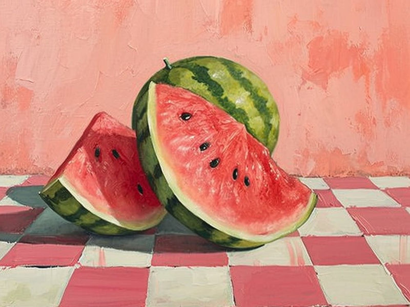 Watermelon Pink Checkerboard 4