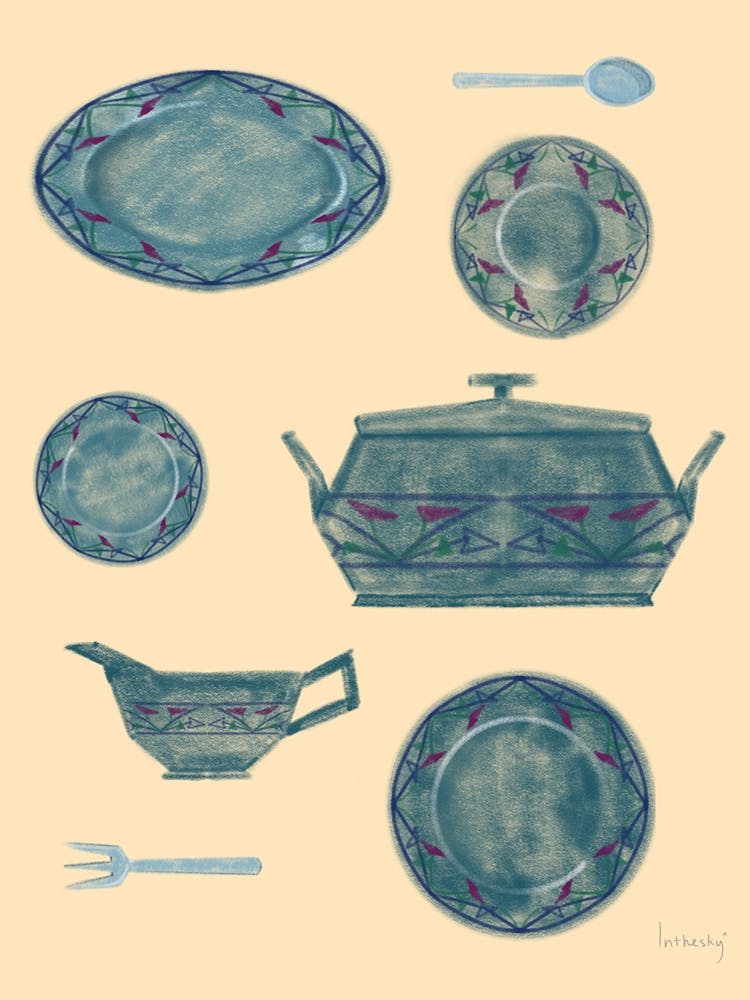 Blue Dishes