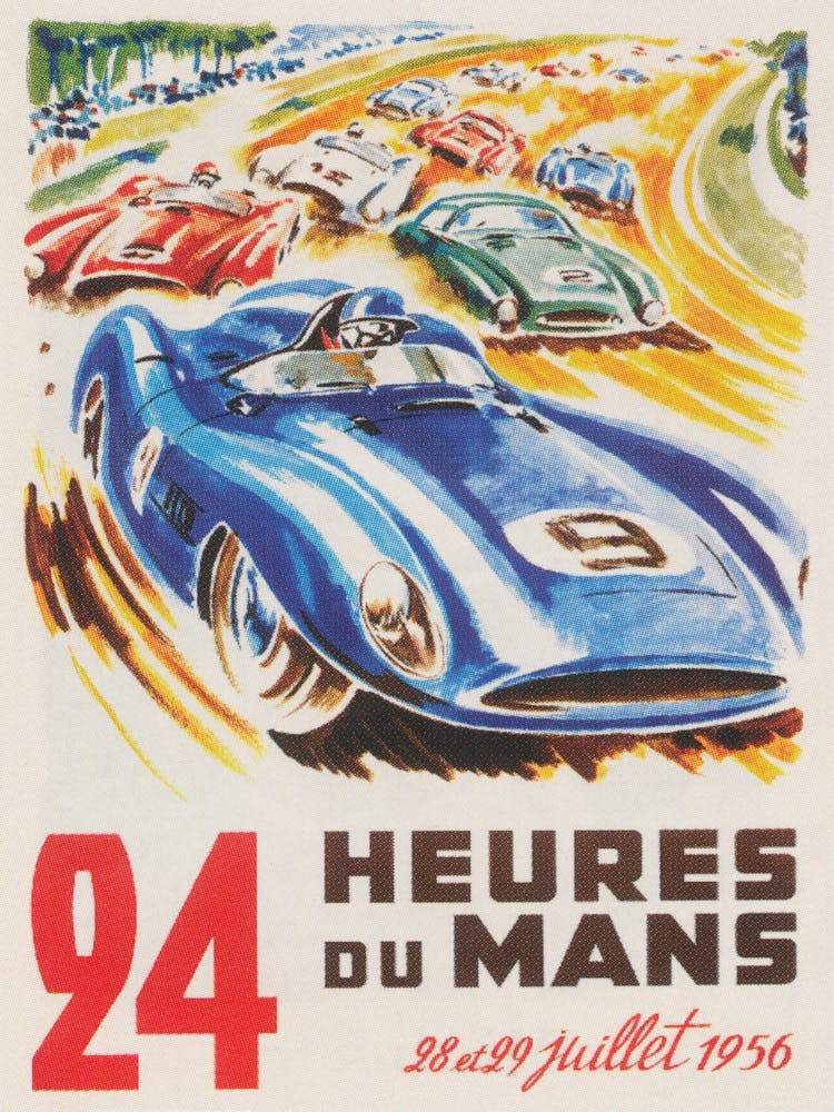 24 Heures Du Mans, Vintage Race Poster