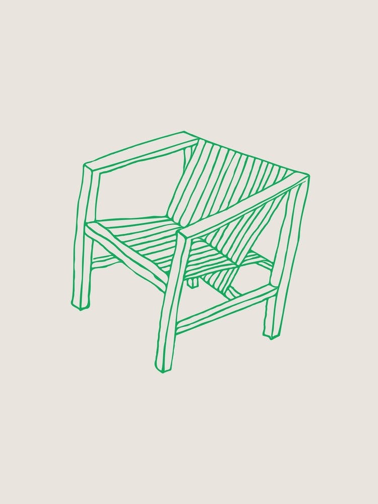 Chair Poster Green