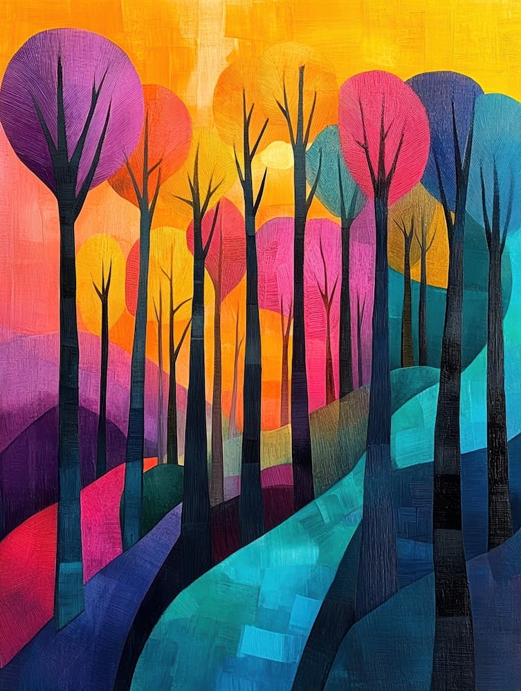 Trees At Sunset 10