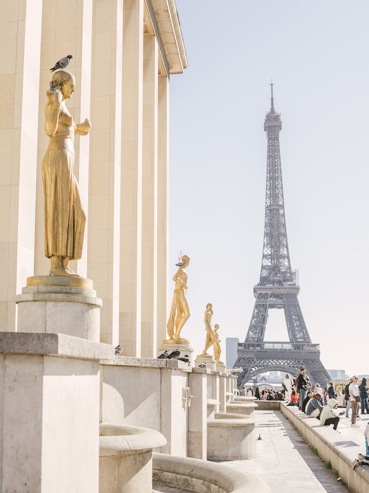 Paris Eiffel Tower In Gold