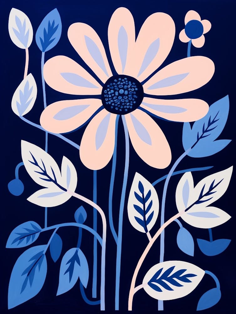 Blue Flower Illustration Edelweiss 1