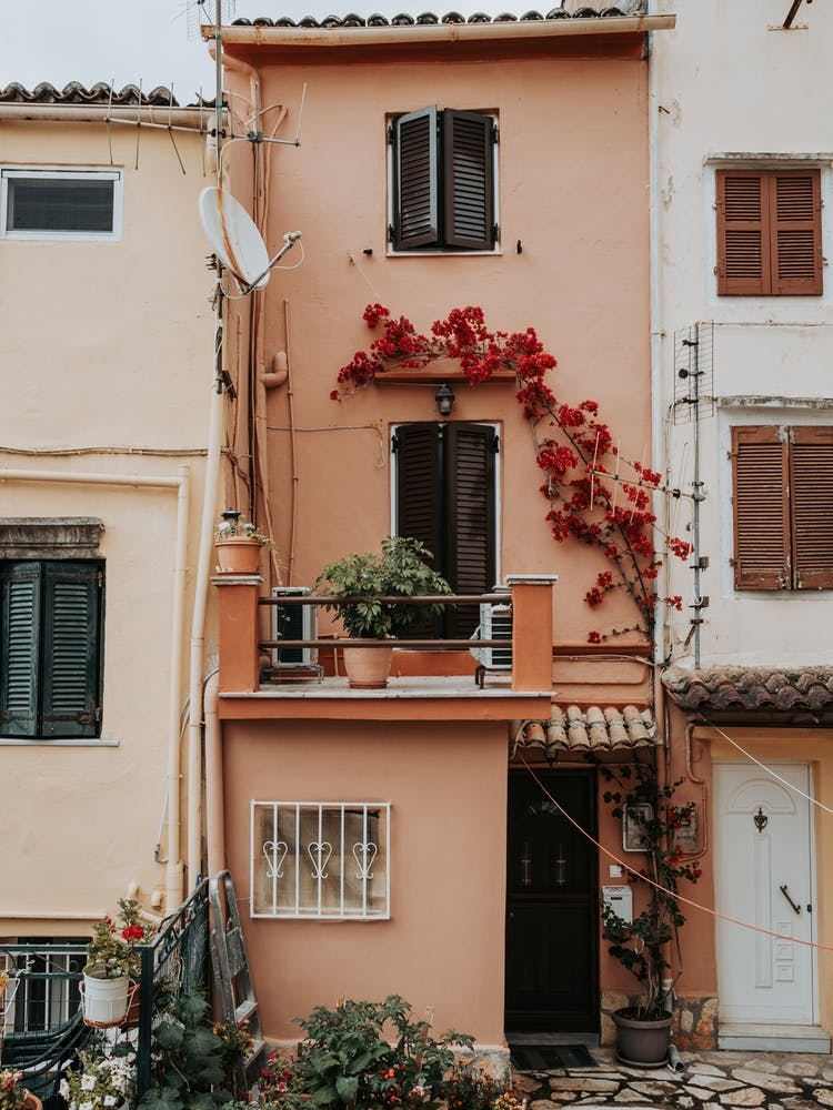 Colorful houses | Corfu |Greece