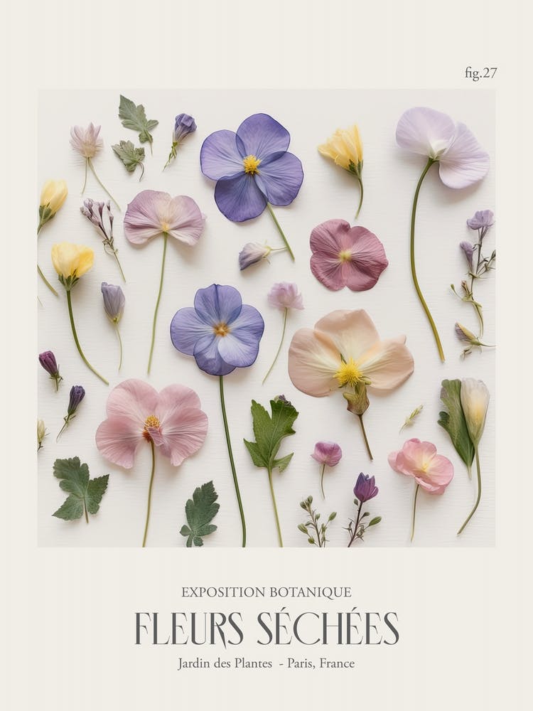 Fleurs Sechees, Dried Flowers Exhibition Poster 27