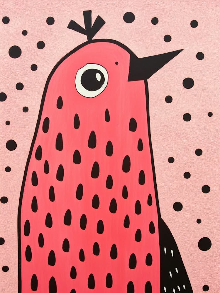 Pink Polka Dot Woodpecker