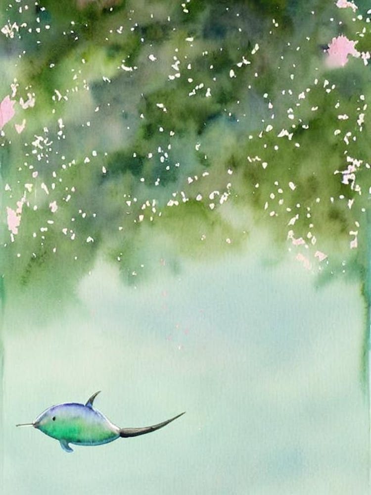 Narwhal Storybook Watercolour