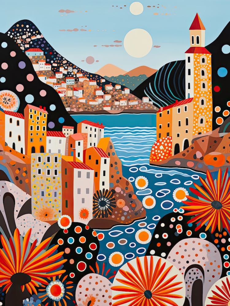 Portovenere, Italy, Illustration In The Style Of Pop Art 3