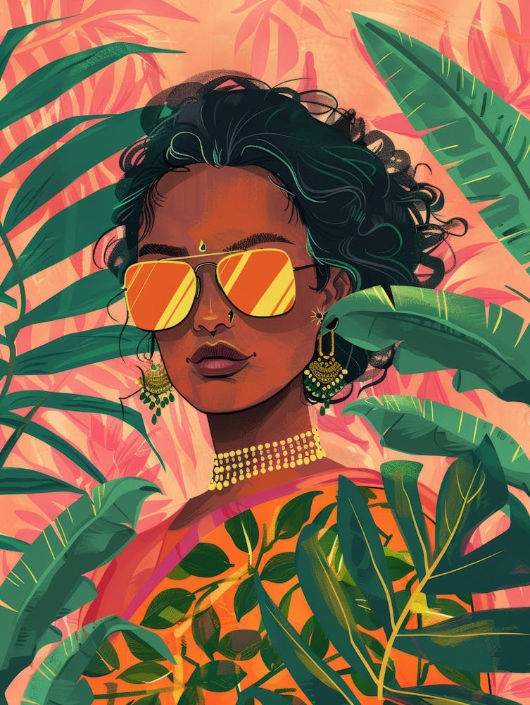 Asian Woman In Sunglasses