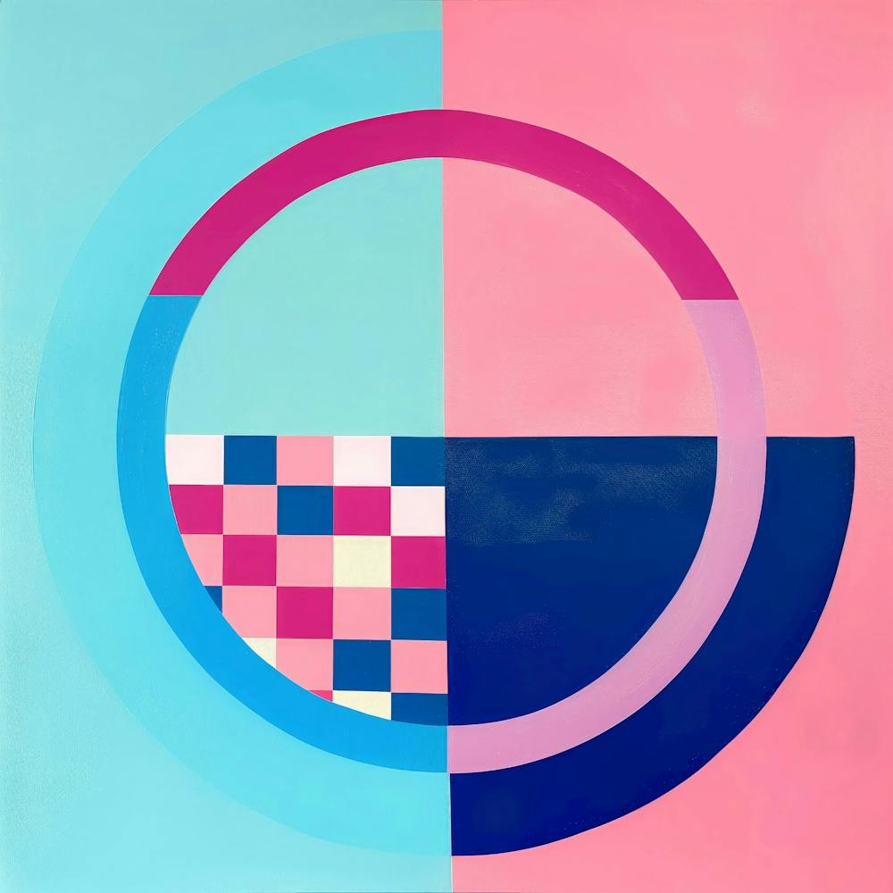 Geometrical circle check pattern