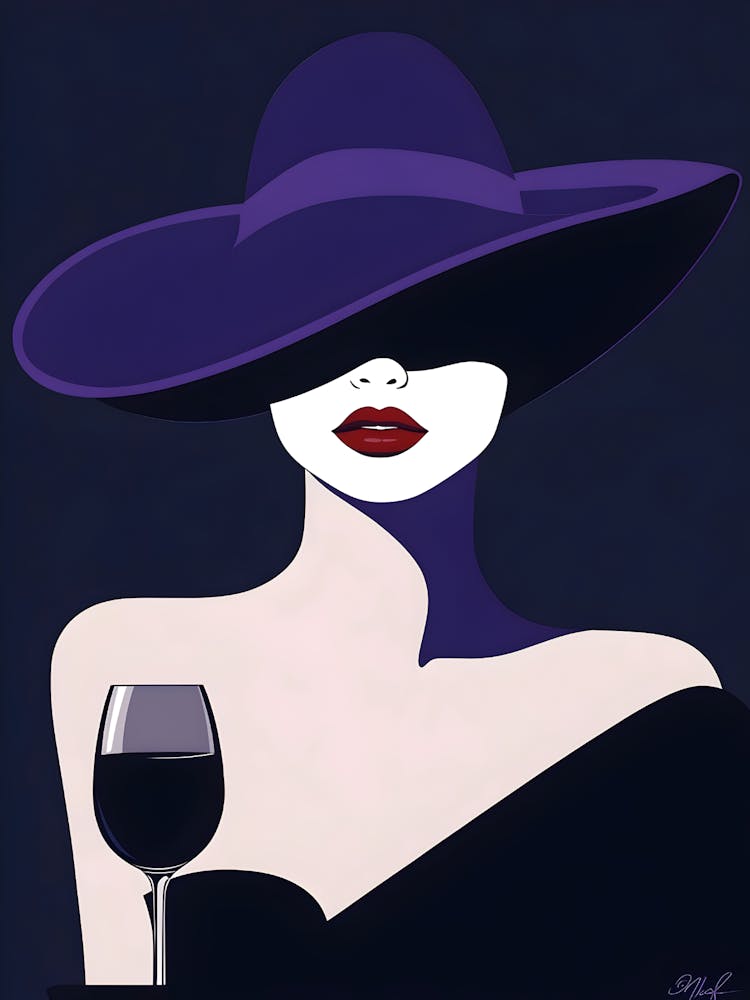 Woman In Purple Hat