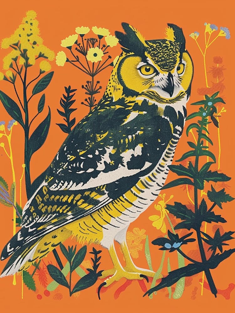 Spring Birds Great Horned Owl 2