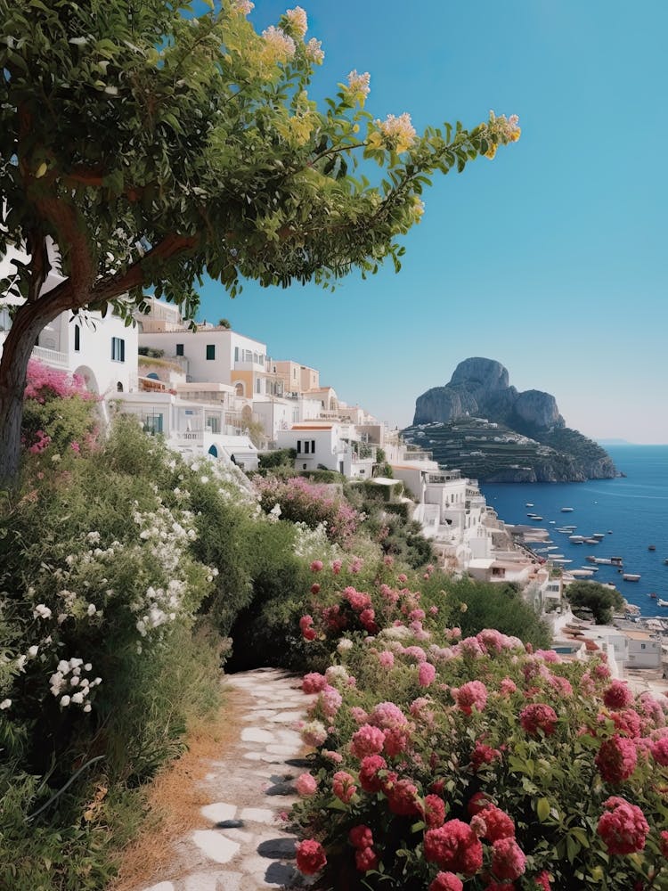 Enchanting Capri, Italy, Summer Vintage Photography