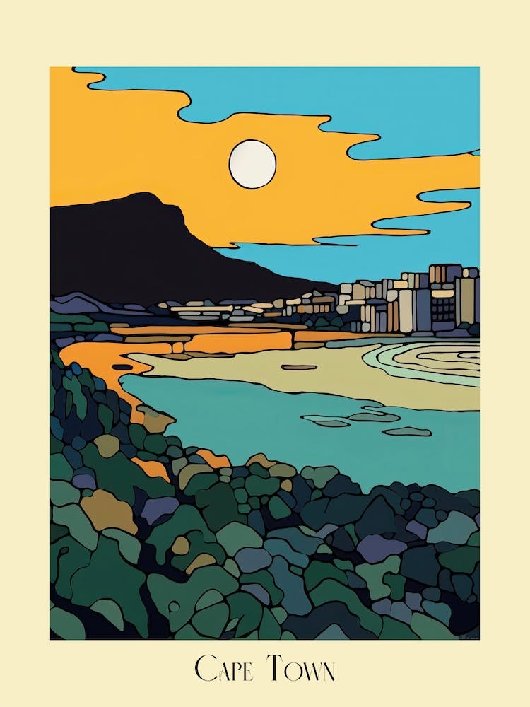 Poster Of Minimal Design Style Of Cape Town, South Africa 4