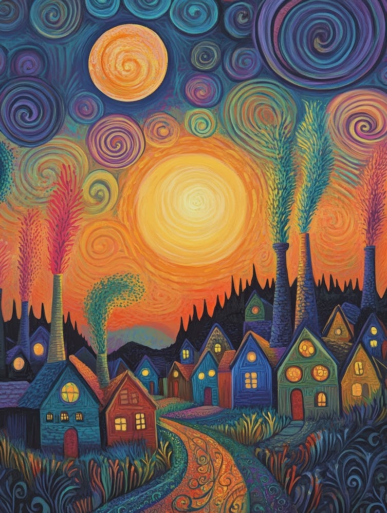 Sunset In The Village