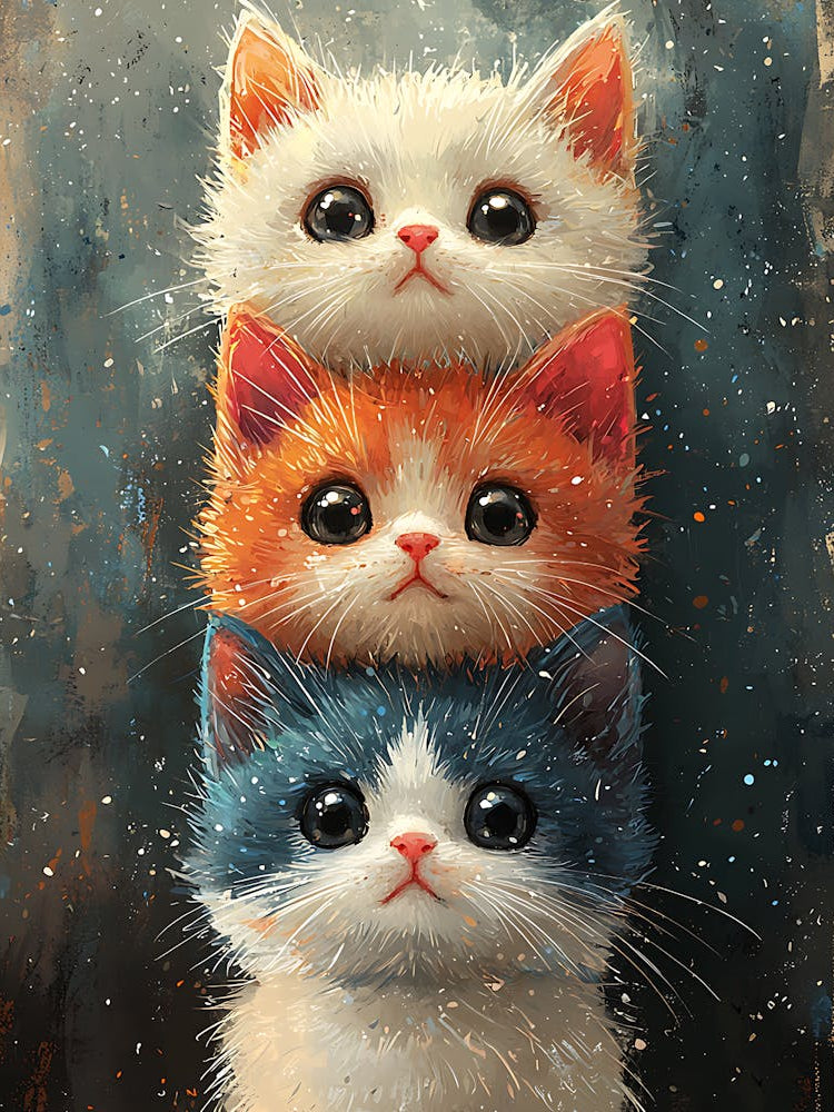Cute Cats Stacked Together 10