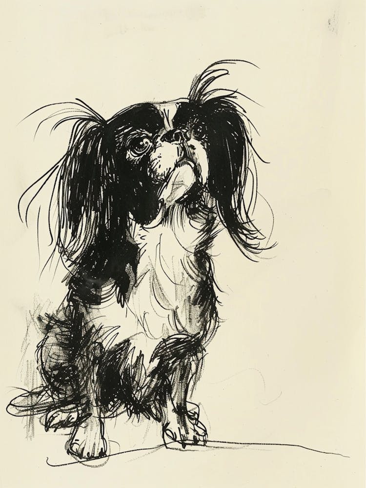 Japanese Chin Line Sketch 1