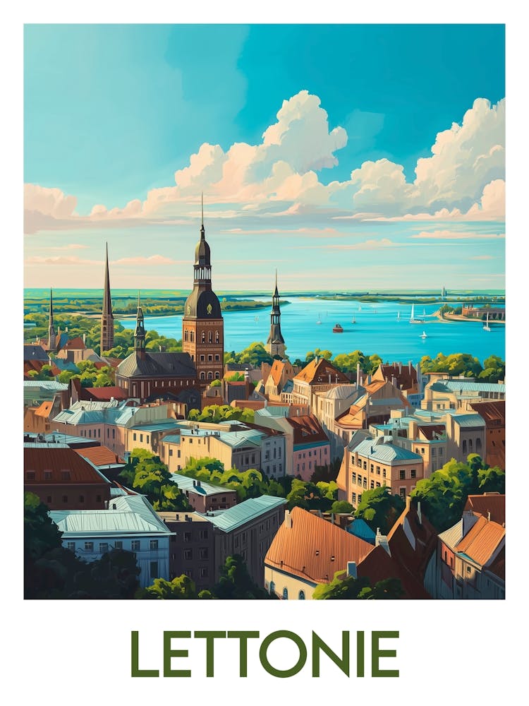 Affiche de voyage Lettonie 1