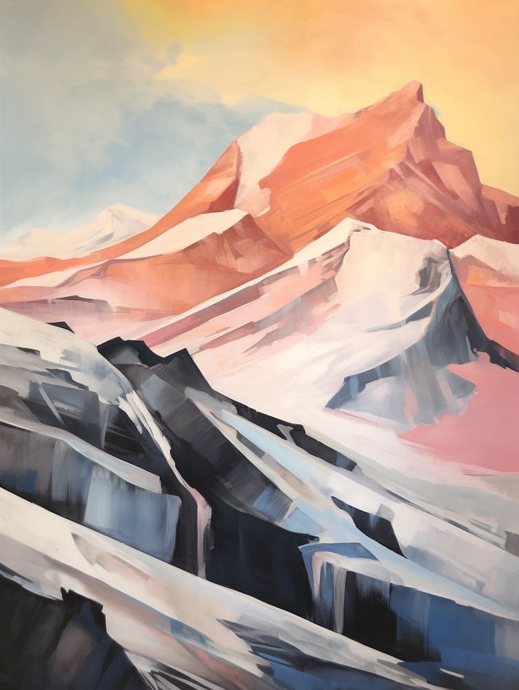 Vinson Massif Antarctica 4 Mountain Painting