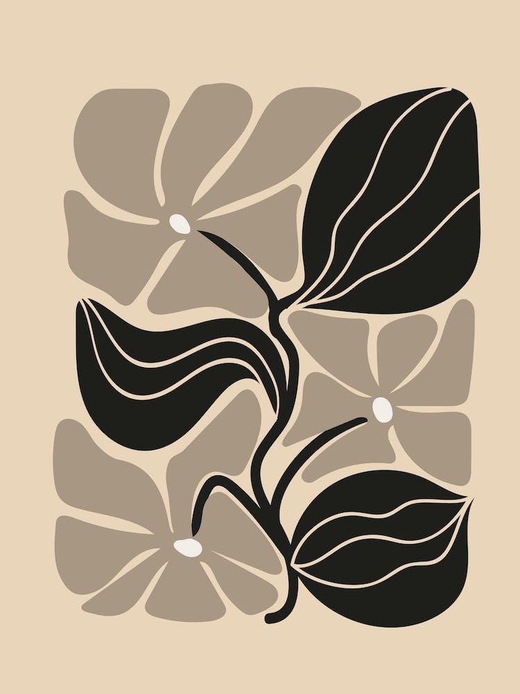 Neutral Flowers and Leaves