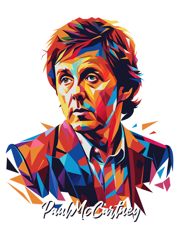 The Beatles Paul Mccartney 03 Portrait Music Icon WPAP Pop Art Style