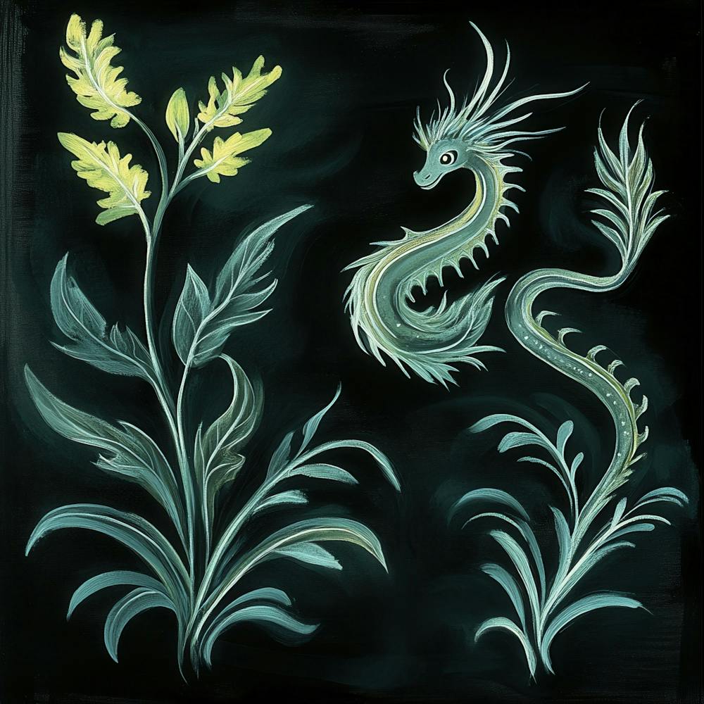 Dragon And Flowers
