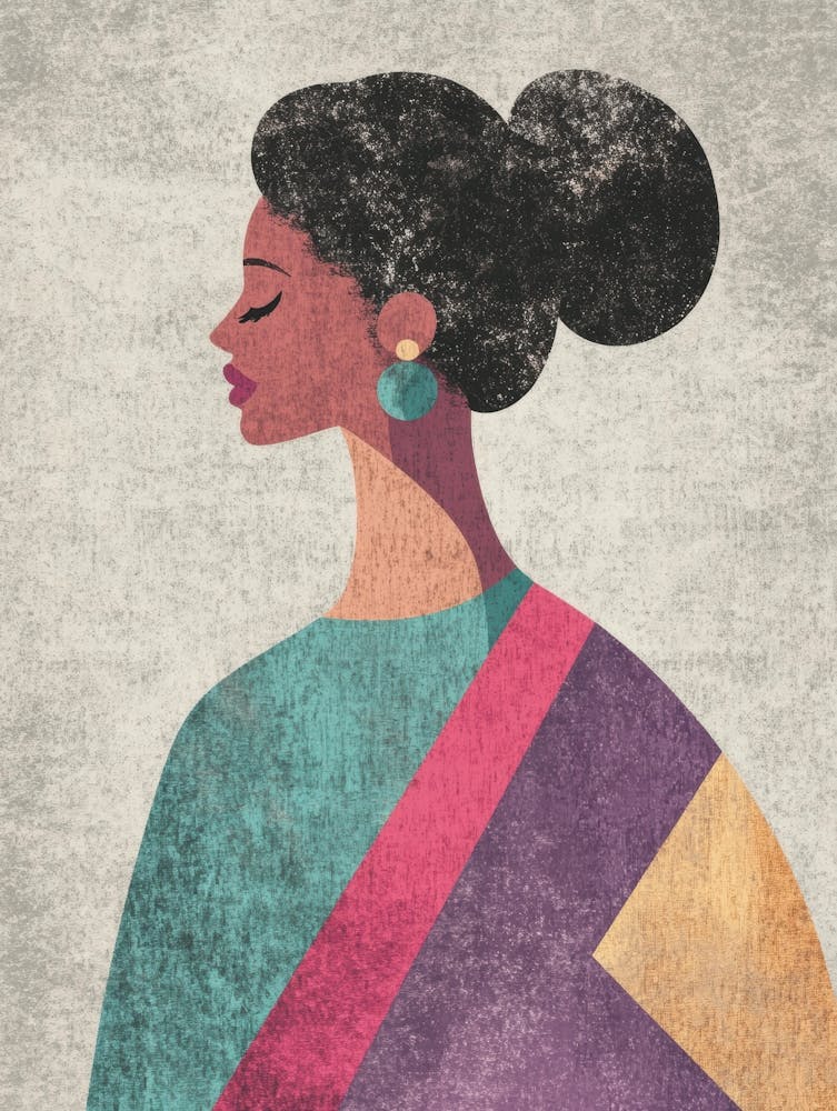 African Woman In Sari 1