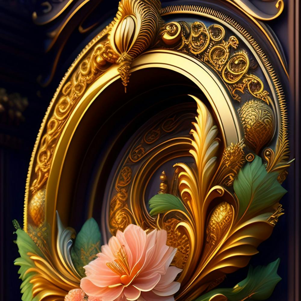 Golden Floral Decoration