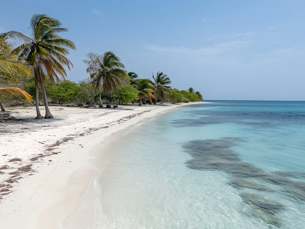 Beach With Palm Trees
