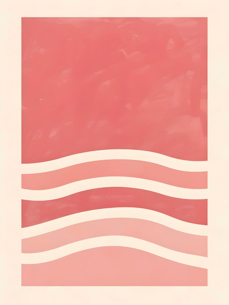 Pink And White Waves