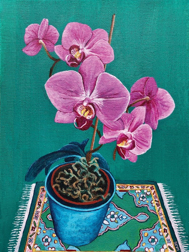 Orchid on a Mat