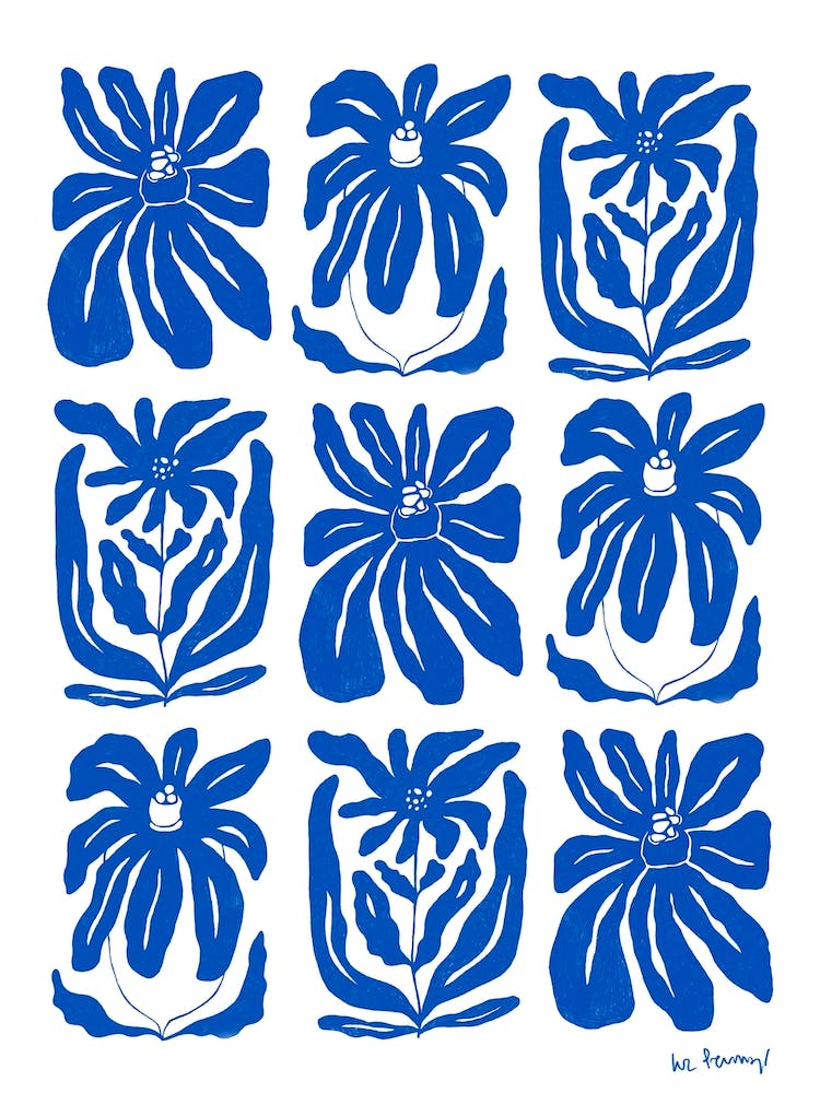 Blue Flower Pattern Collection 10