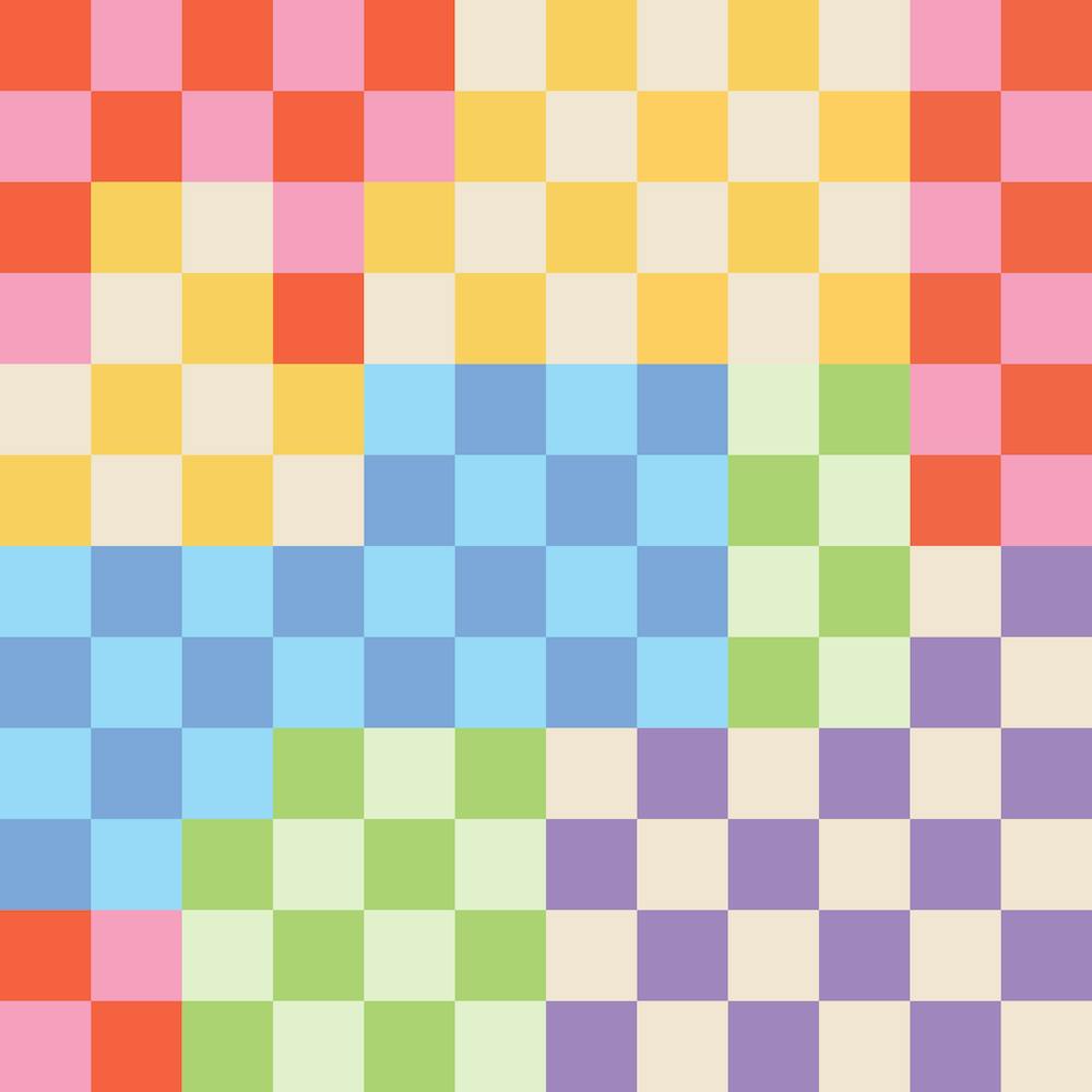 Sugar Rush, Cute Checkerboard Pastels