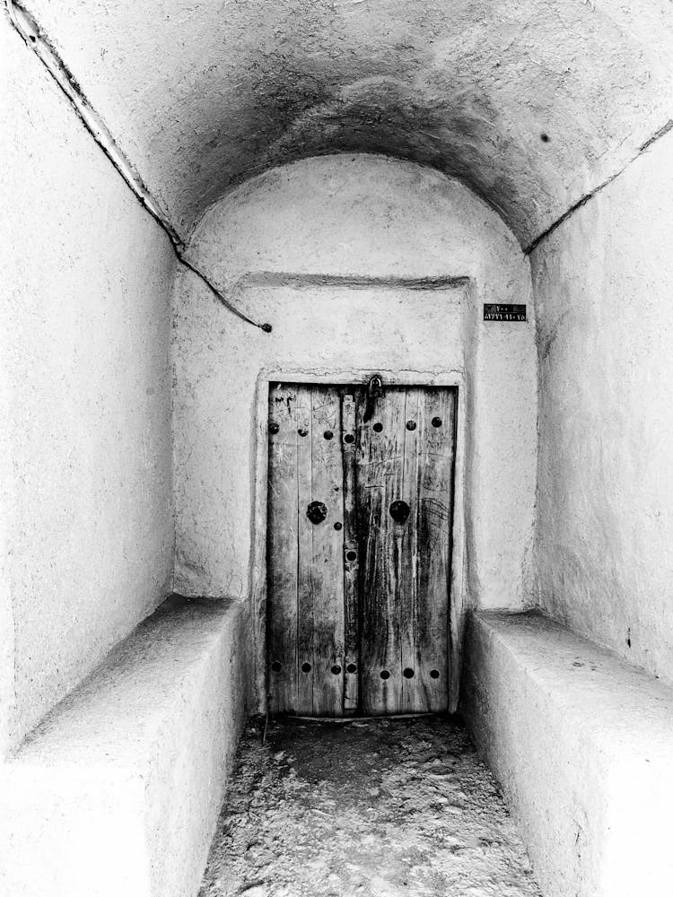 Doorway In Black And White