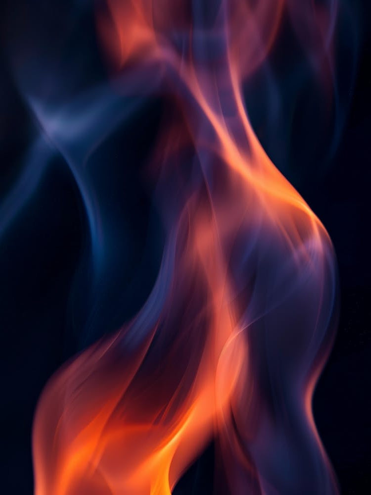 Flames On Black Background 1