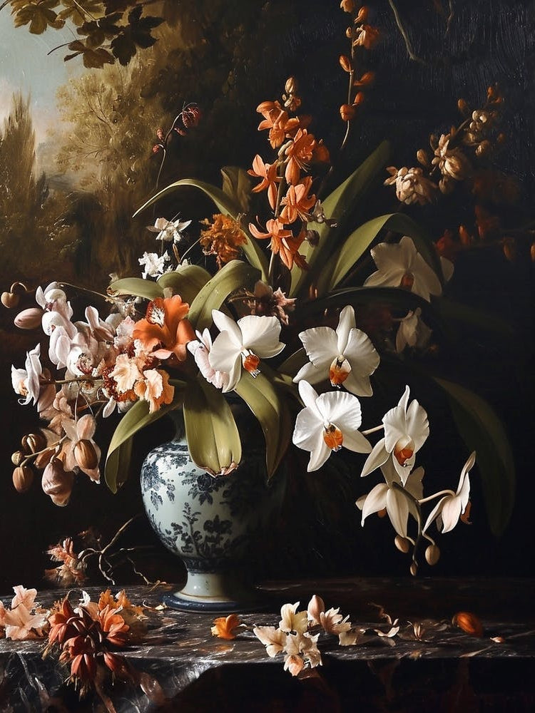 Baroque Floral Still Life Orchid 4