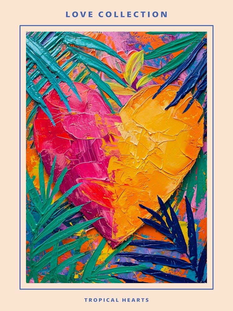 Heart Brushstrokes 4 Poster