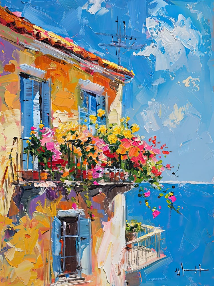 Balcony Painting In Corfu 3