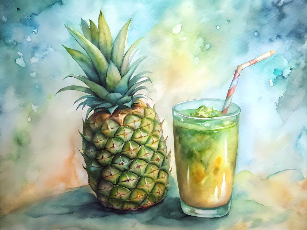 Smoothie Ananas Épinard Boisson Santé