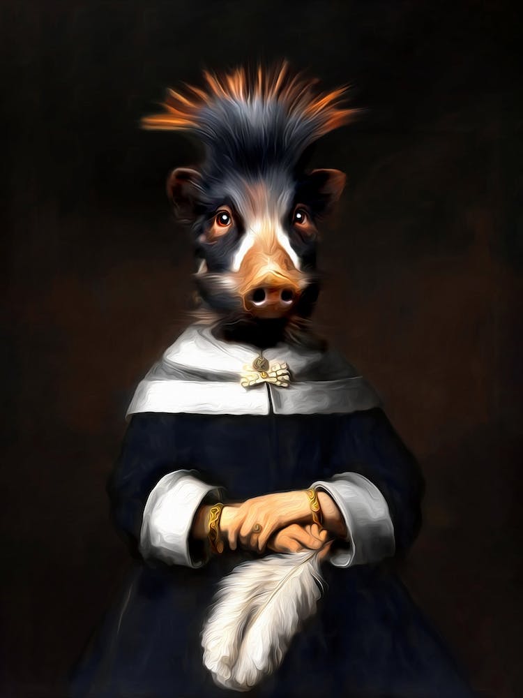 Proud Priscilla The Earth Pig Pet Portraits