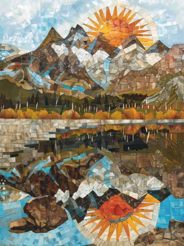 'Sunrise In The Mountains' 1