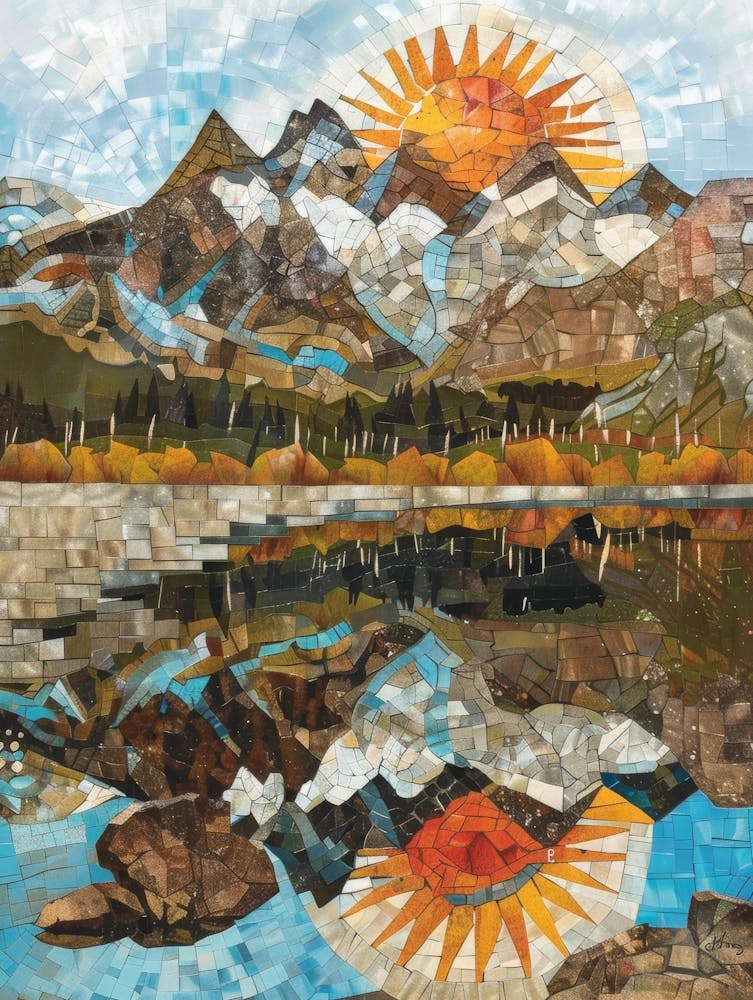 'Sunrise In The Mountains' 1