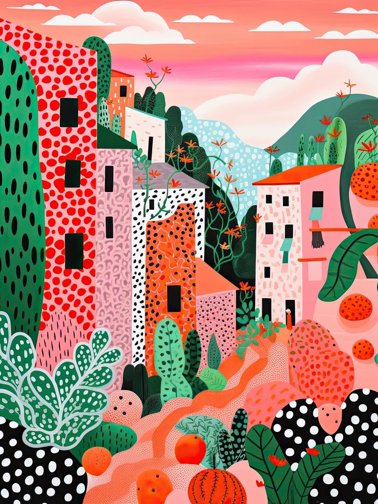 Salerno, Italy, Illustration In The Style Of Pop Art 1